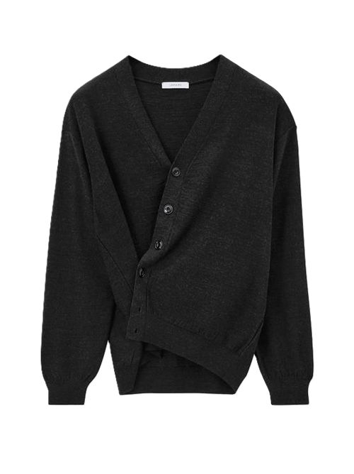 lemaire relaxed twisted cardigan Lemaire | TO1082LK087BK966 ANTHRACITE